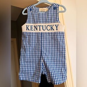 Blue Checkered baby boy Kentucky Jon Jon